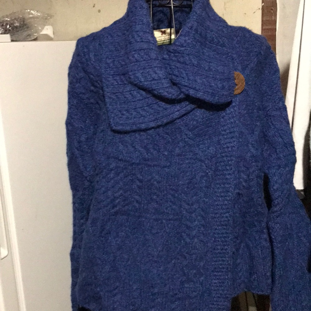 Single button merino wool cardigan